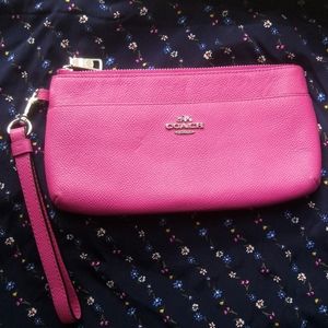 Coach Hot Pink Wristlet